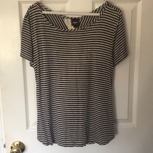 Striped open back t-shirt